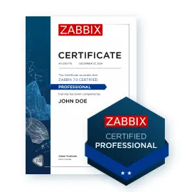 Zabbix Certified Professional certificate